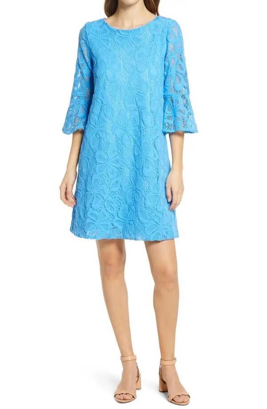 Lilly Pulitzer Women’s XXS Zanzibar Blue Ophelia Lace Swing Dress
